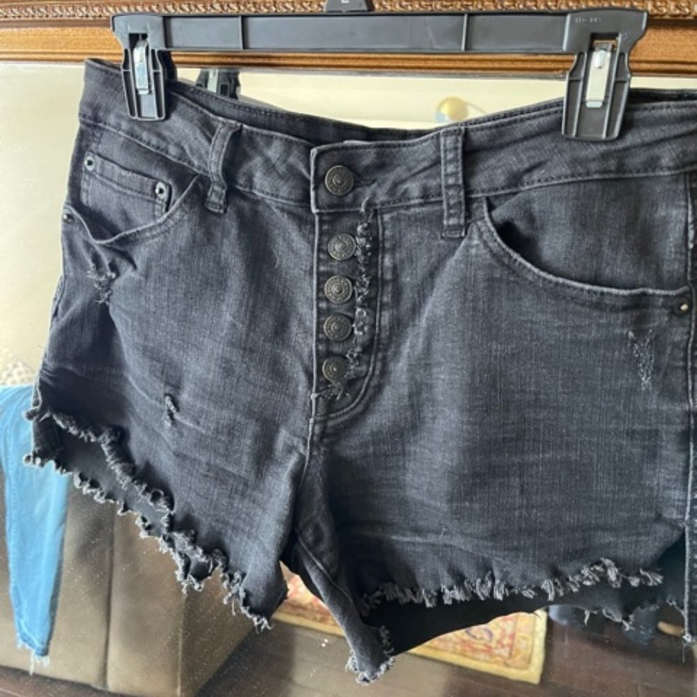 Distressed Denim Shorts